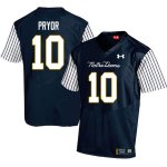 Notre Dame Fighting Irish Men's Isaiah Pryor #10 Navy Under Armour Alternate Authentic Stitched College NCAA Football Jersey JVN5299SQ